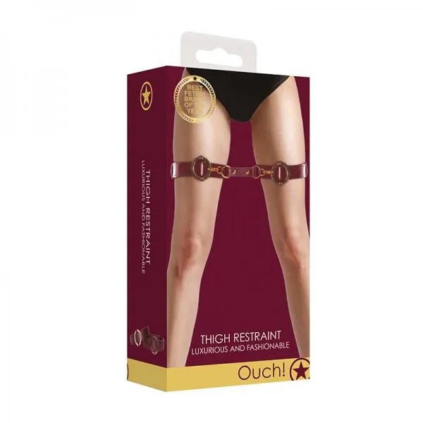 Couples Ouch Halo Thigh Cuffs Burgundy Shots