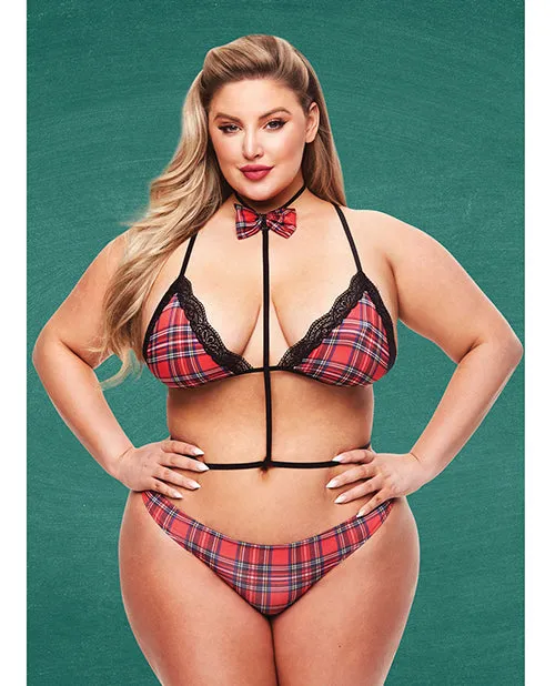 Anal Xgen Teachers Pet Baddie Schoolgirl Top Wbow Tie Panty Redblack