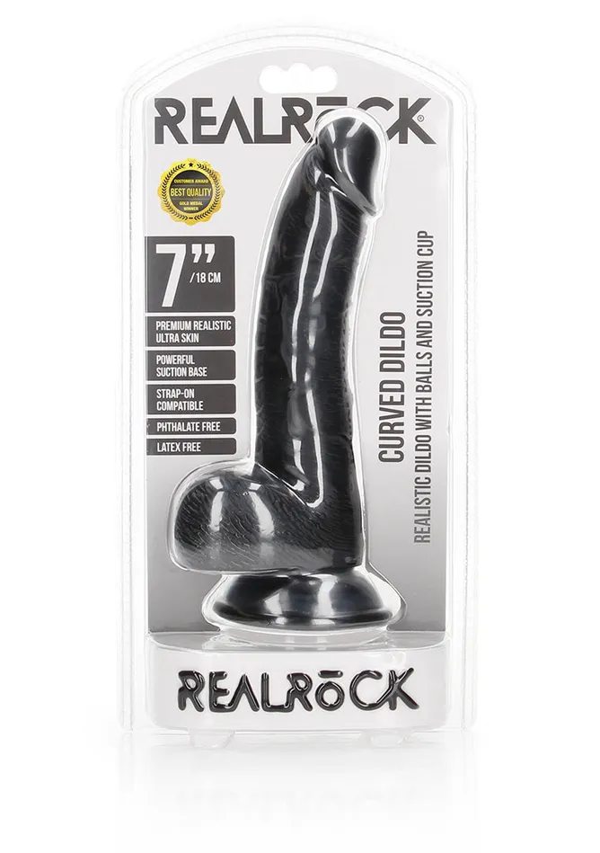 Dildos Shots America Curved Realistic Dildo Balls Suction Cup 7 18 Cm