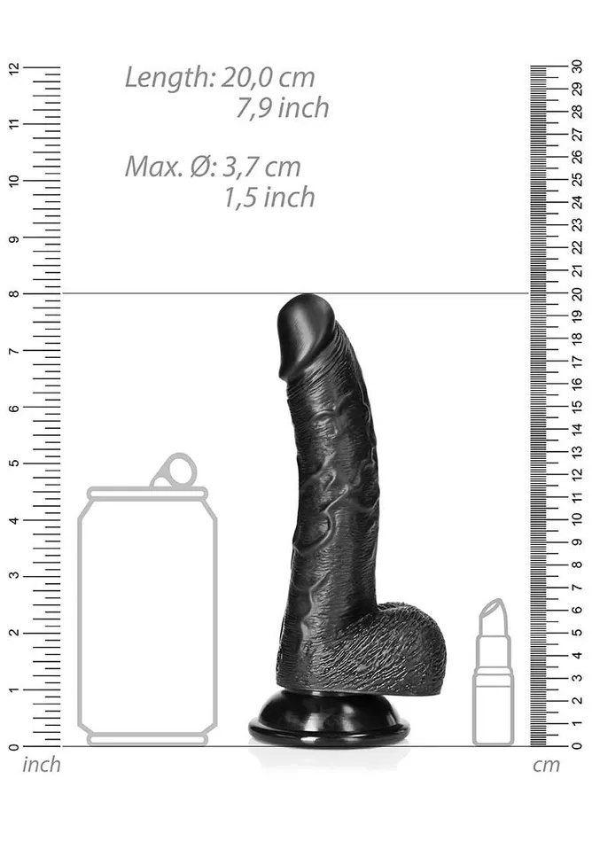 Dildos Shots America Curved Realistic Dildo Balls Suction Cup 7 18 Cm