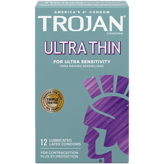 TROJAN Female Sex Toys Trojan Ultra Thin Premium Lubricated Condoms 12 Count TROJAN Female Sex Toys Trojan Ultra Thin Premium Lubricated Condoms 12 Count