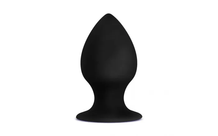 Anal Lonbrook Anal Adventures Platinum Silicone Anal Stout Plug Black Anal Stretching Butt Plug with Suction Cup Medium