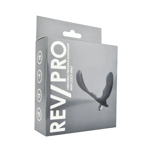 Male Sex Toys REV RevPro Vibrating Prostate Massager with Cock Ring Ribbed Bulbous Tip for Ultimate Stimulation