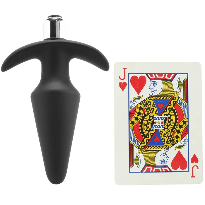 Anal Luxe Discover Vibrating Silicone Butt Plug in Black Blush Anal Luxe Discover Vibrating Silicone Butt Plug in Black Blush