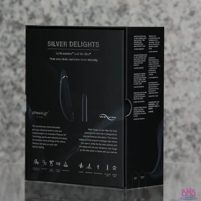 Anal WeVibe Womanizer WeVibe Silver Delights Limited Edition Gift Set Black Anal WeVibe Womanizer WeVibe Silver Delights Limited Edition Gift Set Black