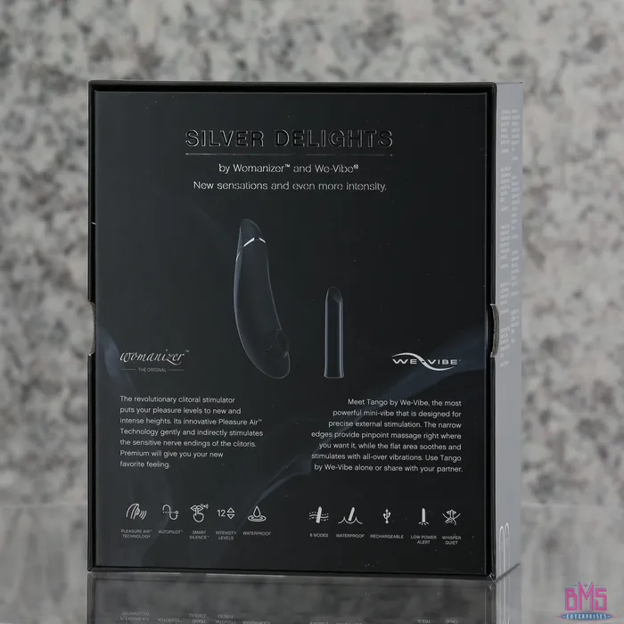 Anal WeVibe Womanizer WeVibe Silver Delights Limited Edition Gift Set Black Anal WeVibe Womanizer WeVibe Silver Delights Limited Edition Gift Set Black