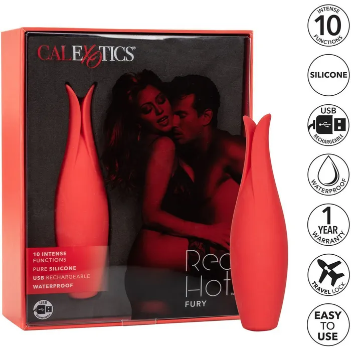CalExotics Red Hot Fury Clitoral Vibrator Red CalExotics Vibrators