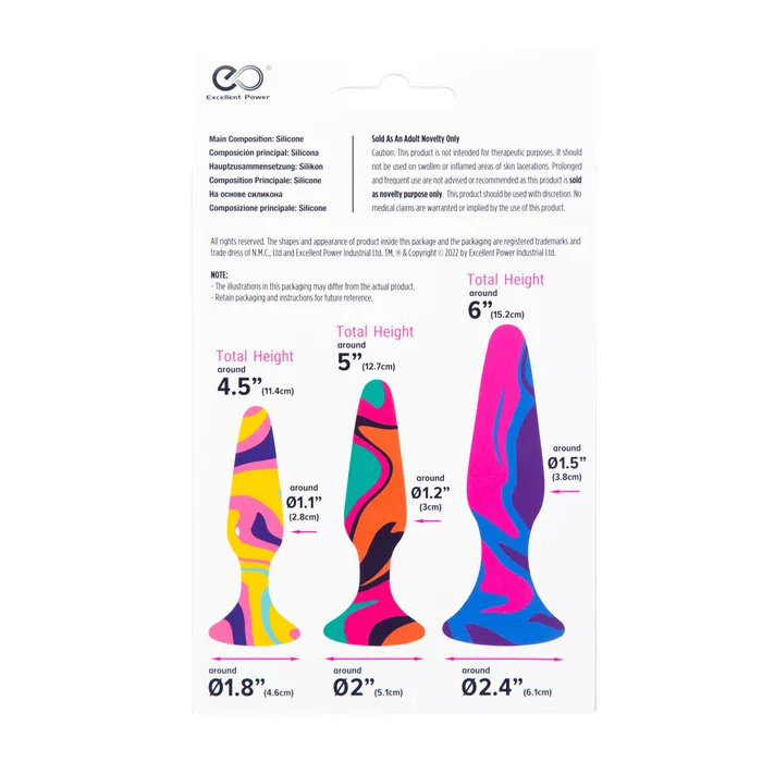 Excellent Power Anal Excellent Power Fervent Gala 3 in 1 Silicone Butt Plug Training Kit
