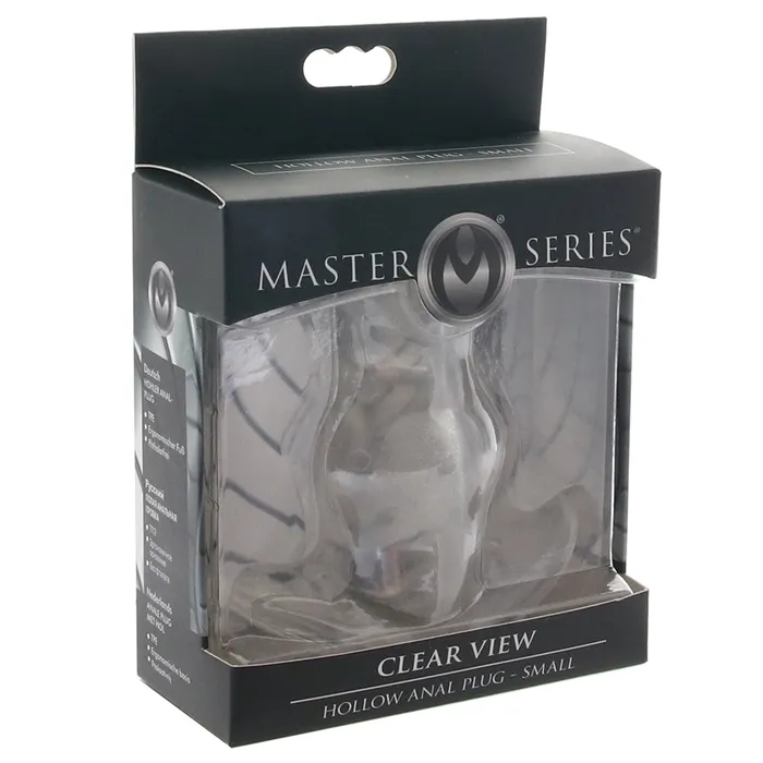 Male Sex Toys XR Brands Master Series Clear View Hollow Anal Plug in S Male Sex Toys XR Brands Master Series Clear View Hollow Anal Plug in S