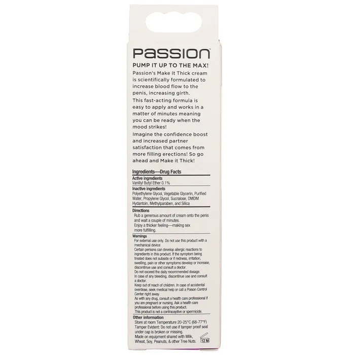 Passion Pals Passion Make It Thick Thickening Cream in 15oz44ml Female Sex Toys