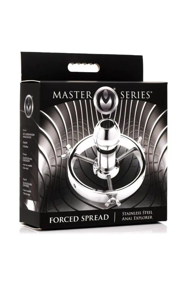 Anal XR Brands XR Brands Master Series Forced Spread Stainless Steel Anal Explorer Silver