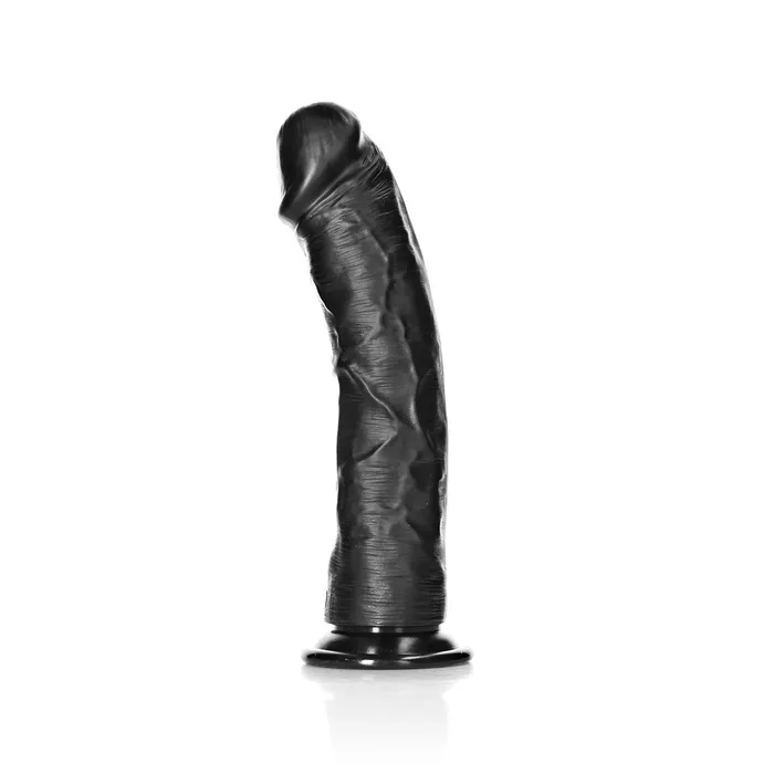Dildos Shots Toys Shots Real Rock Realistic Curved Dildo 9 Inch Black