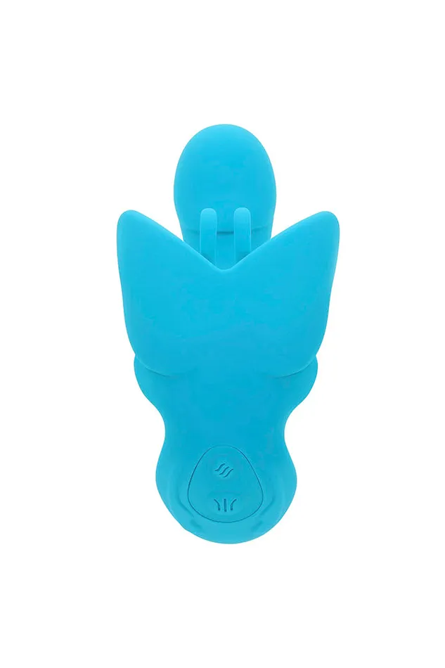 Evolved Vibrators Evolved Novelties Spread Your Wings Dual Vibrator With ComeHither Motion Turquoise