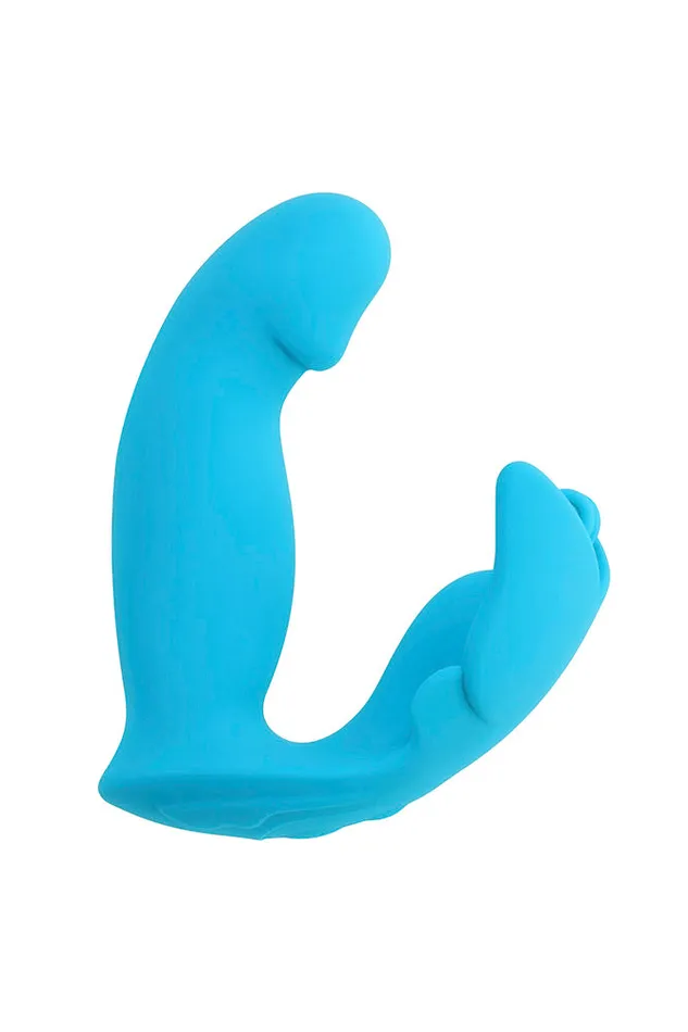 Evolved Vibrators Evolved Novelties Spread Your Wings Dual Vibrator With ComeHither Motion Turquoise