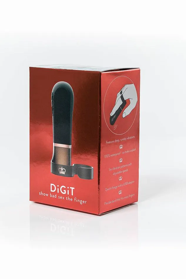 Hot Octopuss Vibrators Hot Octopuss Digit Finger Vibrator Black