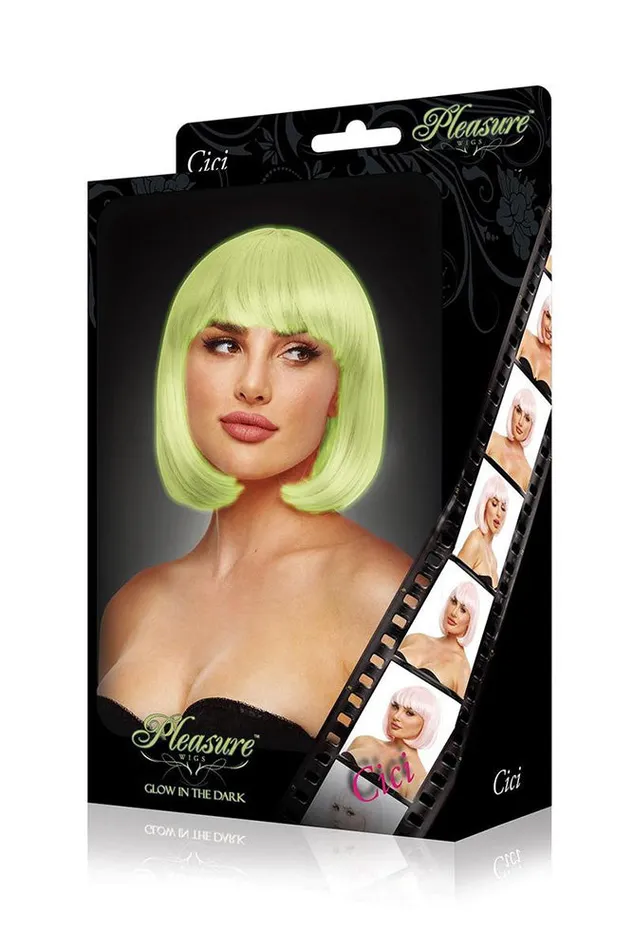 Pleasure Wigs Dildos Pleasure Wigs Cici Wig Glow in the Dark GreenPink