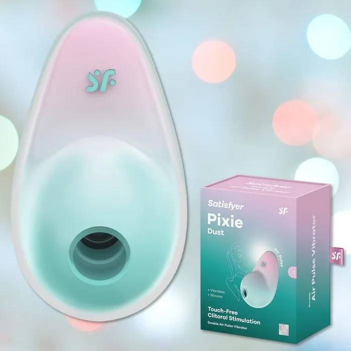 Satisfyer Pixie Dust AirPulse Clitoral Stimulator Mint Pink Satisfyer Vibrators