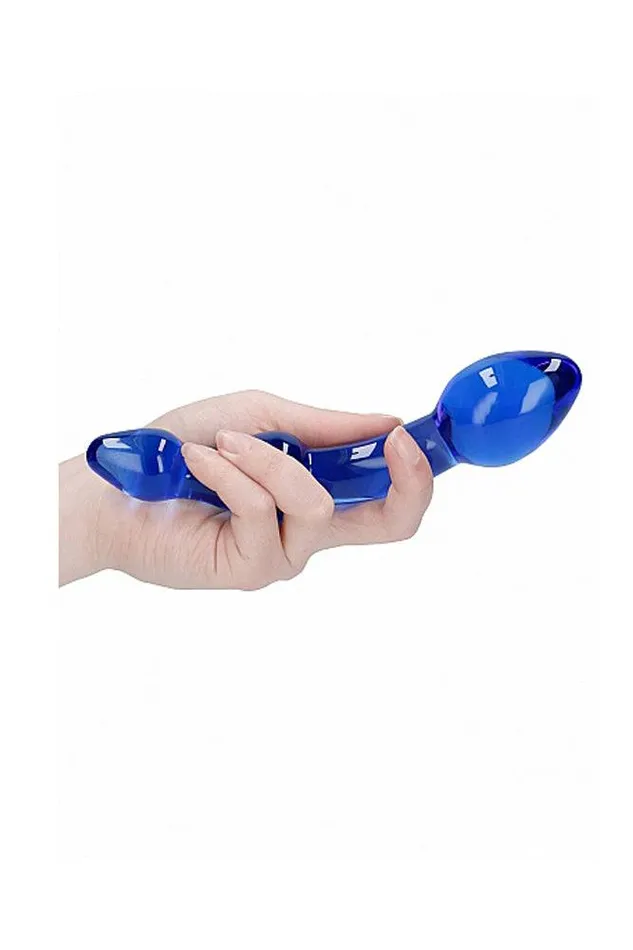 Shots Toys Dildos Shots Toys Chrystalino Superior Glass Dildo Blue