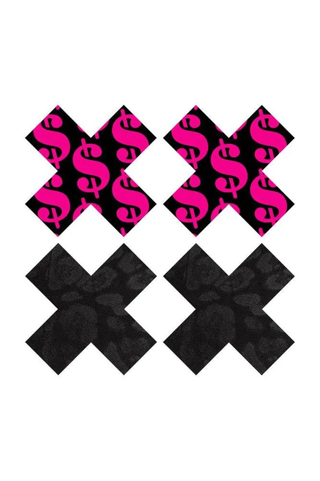 XGen Vibrators XGen Peekaboos Money Maker Cross Pasties