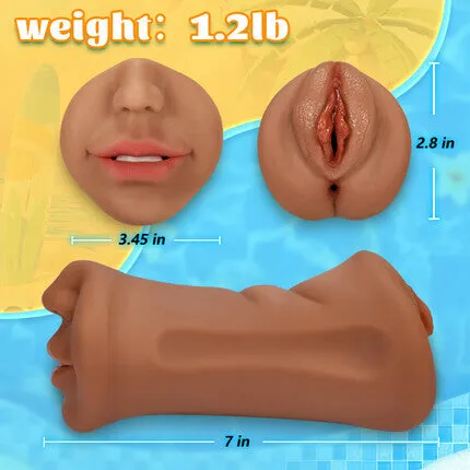 Fondlove Male Sex Toys Acmejoy 74Inch Three Channels Lifelike Mouth Pussy Anus Pocket Pussy