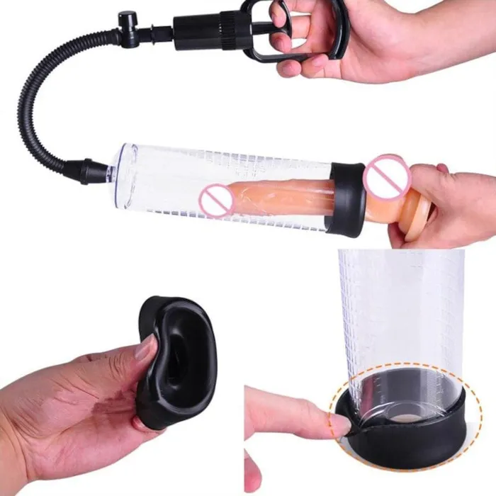 Lovegasm Male Sex Toys Bigger Erections Vibrating Penis Enlarger Extender Vacuum Pump
