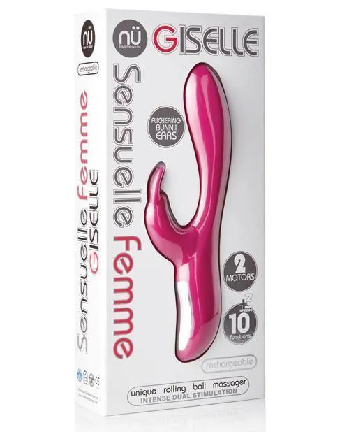 Novel Creations Usa INC Vibrators Nu Sensuelle Giselle Rechargeable Rabbit Magenta Novel Creations Usa INC Vibrators Nu Sensuelle Giselle Rechargeable Rabbit Magenta