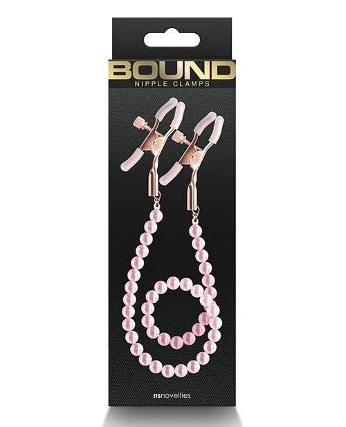 Ns Novelties INC Vibrators Bound Dc1 Nipple Clamps Pink