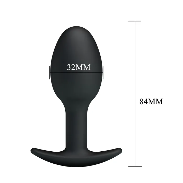 Pretty Love Anal Pretty Love Heavy Balls Silicone Butt Plug Black