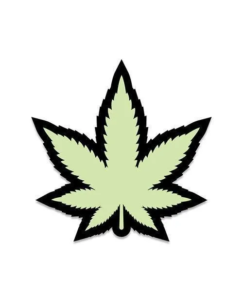 Wood Rocket Weed Pot Leaf Pin Glow In The Dark Wood Rocket LLC Dildos